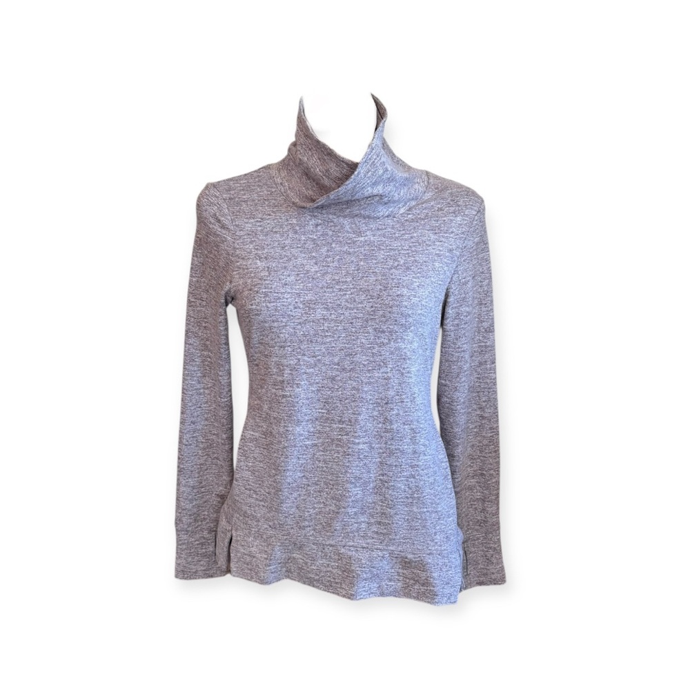 Apana top high neck gray small long sleeve casual layer cozy